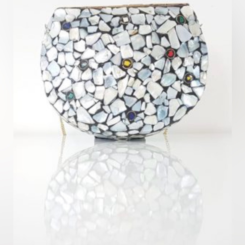 RAMLA THE PEARL MOSAIC  HANDBAG - Picture 2 of 12